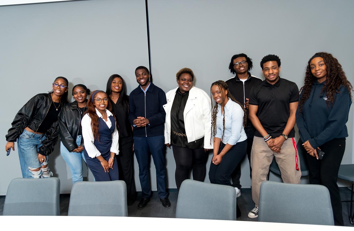 Amanor Recruitment with students after the Liverpool Hope University workshop
