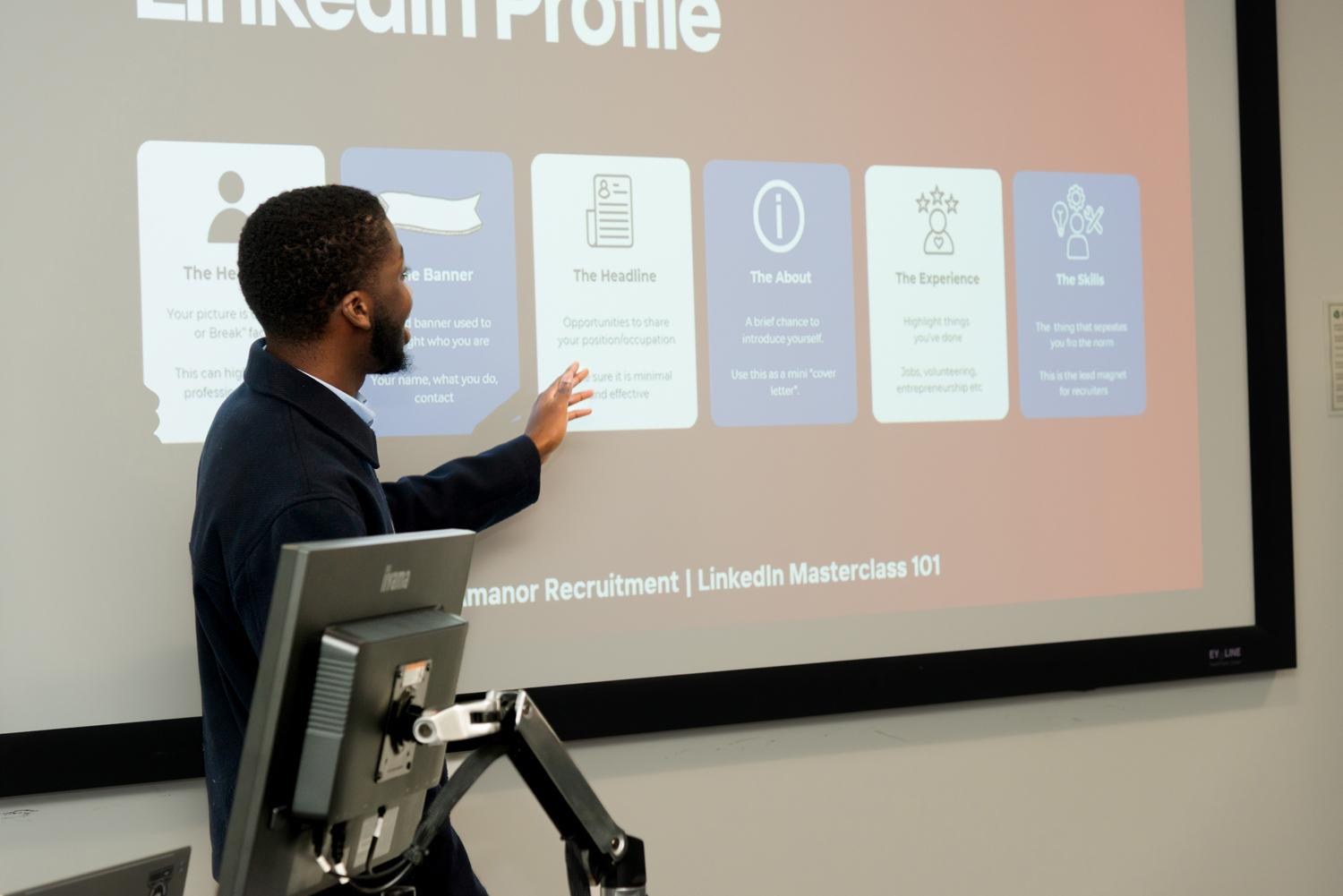 Explaining LinkedIn profile optimisation at Liverpool Hope University